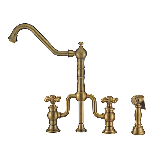 Whitehaus WHTTSCR3-9771-NT-AB Twisthaus Plus Bridge Faucet