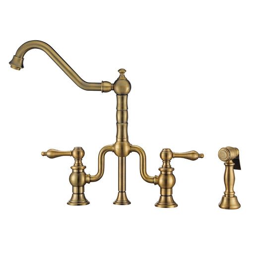 Whitehaus WHTTSLV3-9771-NT-AB Twisthaus Plus Bridge Faucet