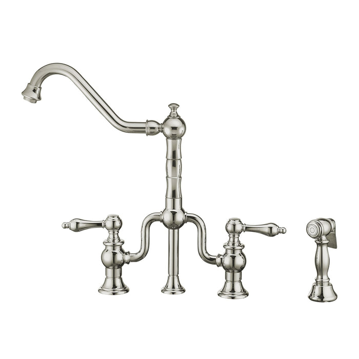 Whitehaus WHTTSLV3-9771-NT-C Twisthaus Plus Bridge Faucet