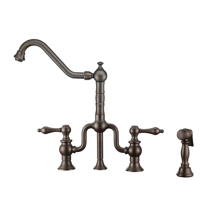 Whitehaus WHTTSLV3-9771-NT-ORB Twisthaus Plus Bridge Faucet