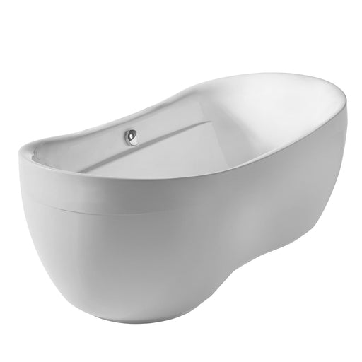 Whitehaus WHYB170BATH Bathhaus Oval Double Ended Lucite Acrylic Freestanding Bathtub