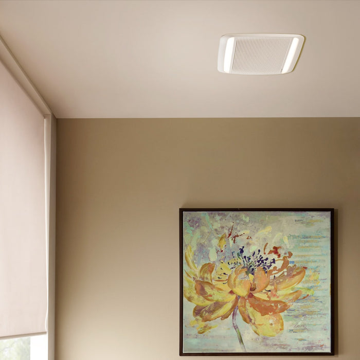 Broan ZB110L1 ULTRA GREEN ZB Series 110 CFM Multi-Speed Ceiling Bathroom Exhaust Fan with LED Light