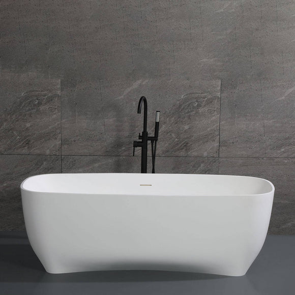 ALFI Brand AB9980 67" White Matte Solid Surface Resin Bathtub