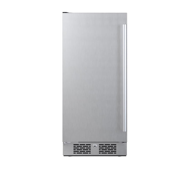 3.3 Cu Ft 15 Undercounter Stainless Steel Refrigerator Left Hinged