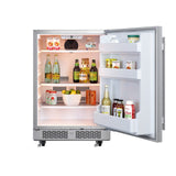 Avallon AFR242SSODRH 24" Wide 5.66 Cu. Ft. Built-In Compact Outdoor Refrigerator in Stainless Steel