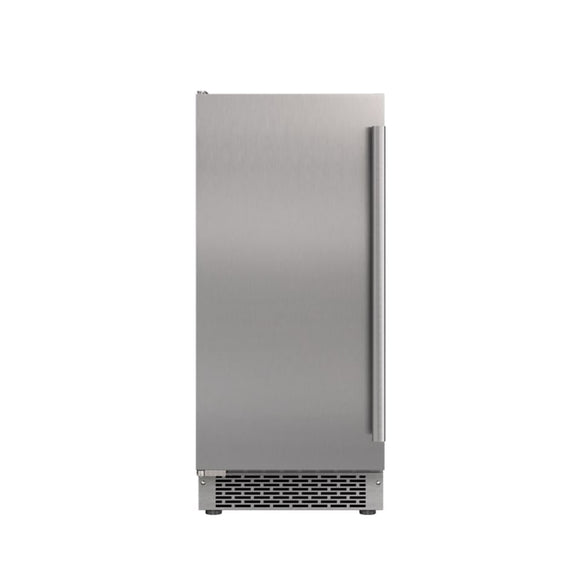 15" Gourmet Ice Maker With Gravity Drain And Stainless Steel Door - Left Hinged