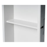 ALFI Brand 12 x 24 White Matte Stainless Steel Vertical Double Shelf Bath Shower Niche