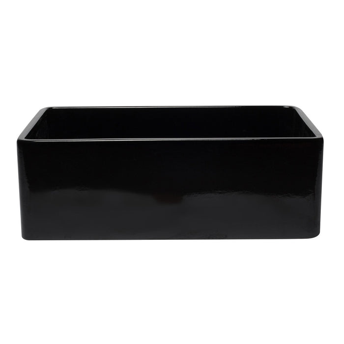 ALFI AB3020SB-BG 30 inch Black Reversible Single Bowl Fireclay Farmhouse Kitchen Sink
