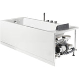 EAGO AM154ETL-L6 6 ft Acrylic White Rectangular Whirlpool Bathtub with Fixtures