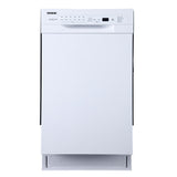 Built In Compression Dishwasher White 18 6Cyc