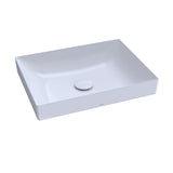 TOTO LT475GR#01 Kiwami Rectangular 20" Vessel Bathroom Sink with CEFIONTECT, Cotton White