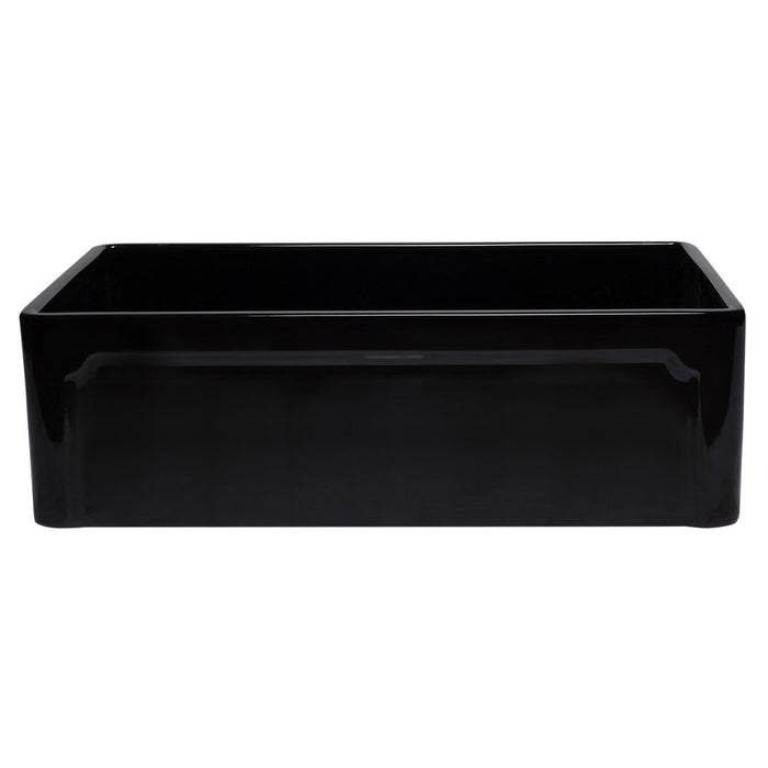 ALFI AB3320SB-BG 33 inch Black Reversible Single Bowl Fireclay Farmhouse Kitchen Sink