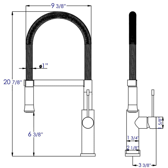 ALFI Brand AB2015 Brushed Gooseneck Single Hole Faucet