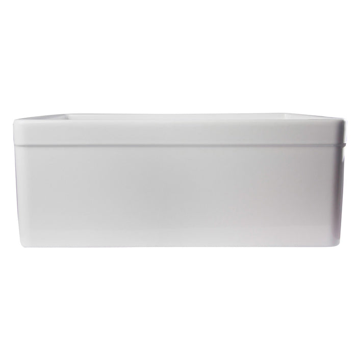 ALFI AB506-W White 26" Decorative Lip Apron Single Bowl Fireclay Farmhouse Sink