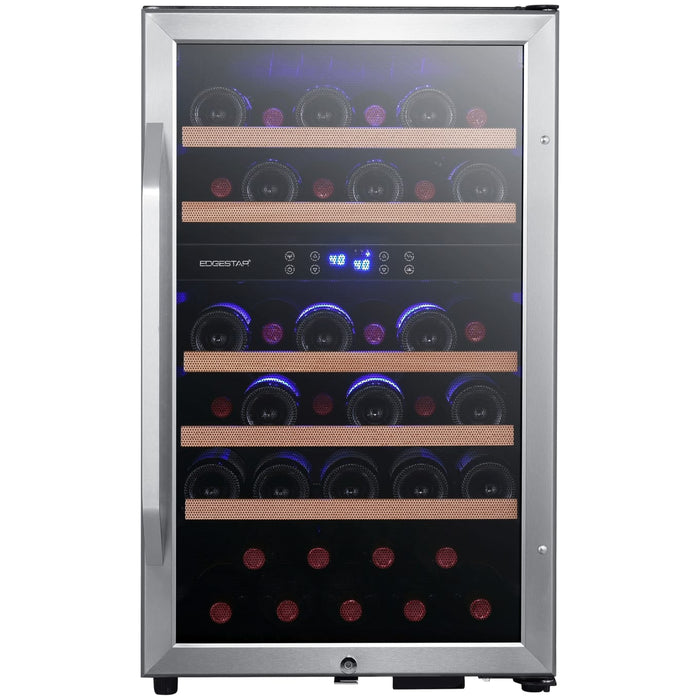 Free Standing Wine Cooler Black & Stainless Steel