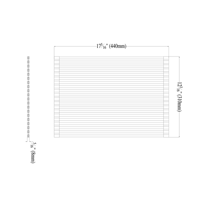 ALFI Brand ABDM1813 18" x 13" Modern Stainless Steel Drain Mat for Kitchen