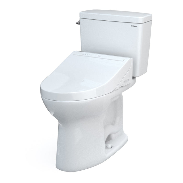 TOTO MW7763084CEFG#01 Drake Washlet+ Two-Piece 1.28 GPF Universal Height Toilet with C5 Bidet Seat