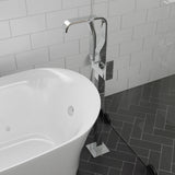 ALFI AB2180-PC Polished Chrome Floor Mounted Tub Filler Mixer with Shower Head