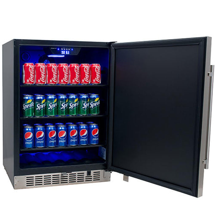 Edgestar CBR1501SLD 24" Wide 142 Can Built-In Beverage Cooler in Stainless Steel
