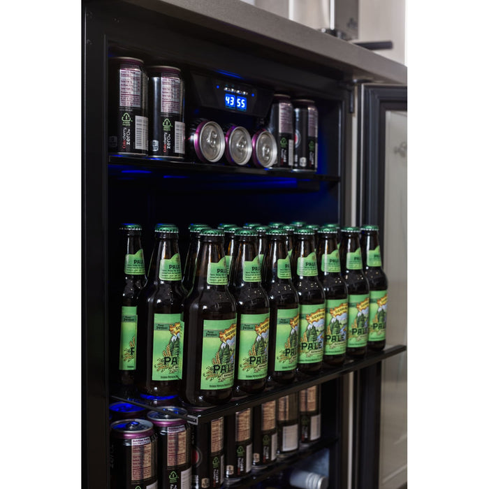 Edgestar CBR1502SG 24" Wide 142 Can Built-In Beverage Cooler in Stainless Steel