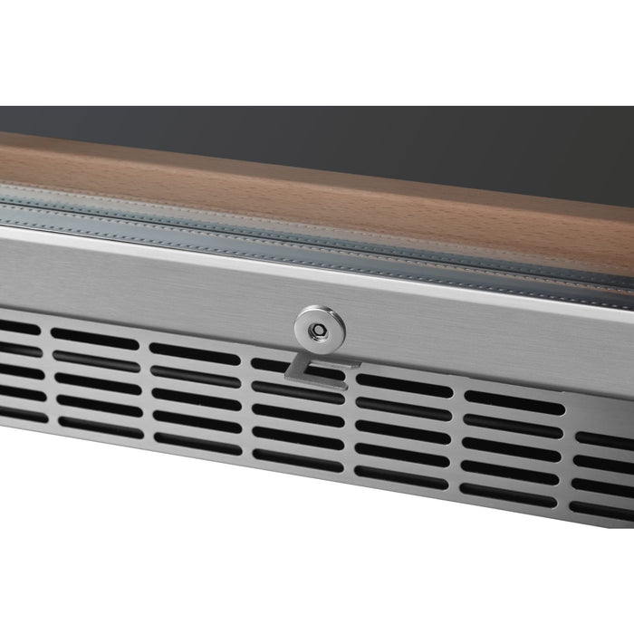 Edgestar CWR1102DZ 101 Bottle 24" Built-In Dual Zone Wine Cooler in Stainless Steel