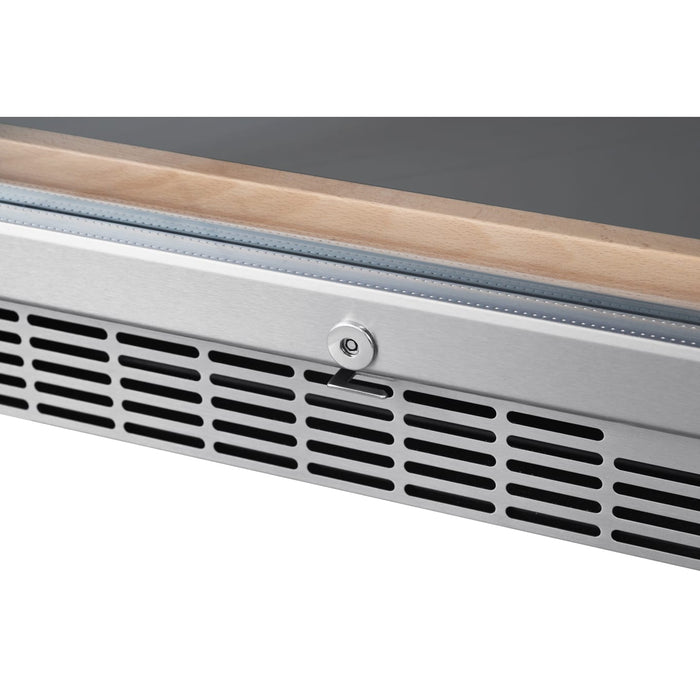 Edgestar CWR1552DZ 24" Wide 141 Bottle Capacity Built-In or Free Standing Dual Zone Wine Cooler in Stainless Steel
