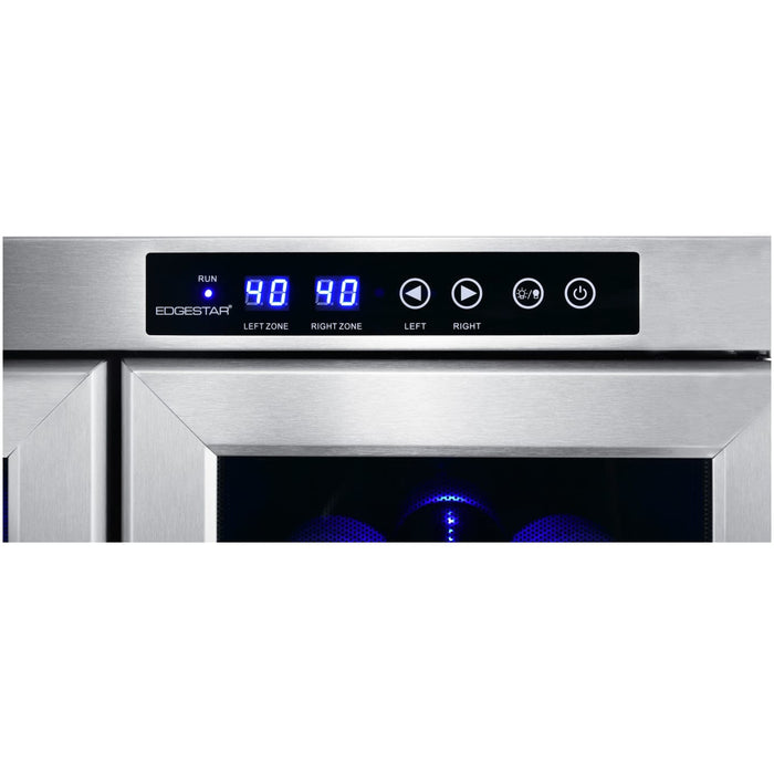 Edgestar CWR362FD 24" Wide 36 Bottle Built-In Wine Cooler in Stainless Steel