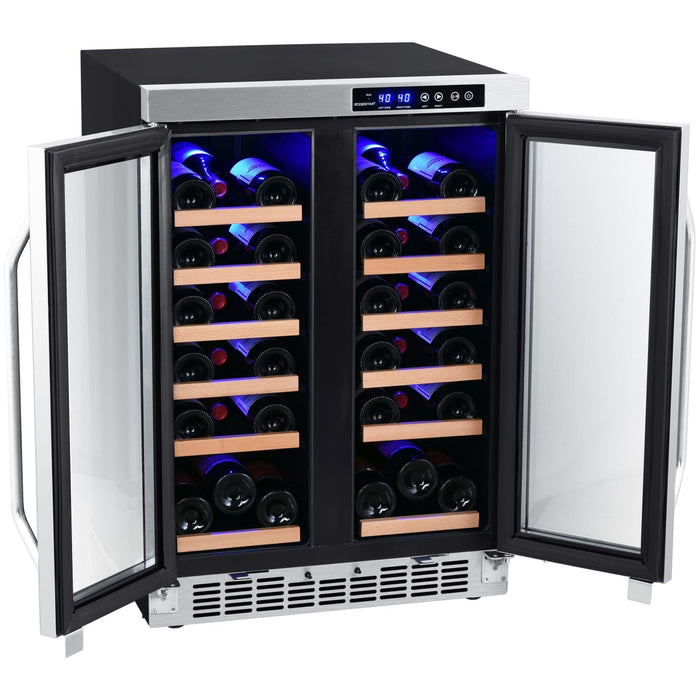 Edgestar CWR362FD 24" Wide 36 Bottle Built-In Wine Cooler in Stainless Steel