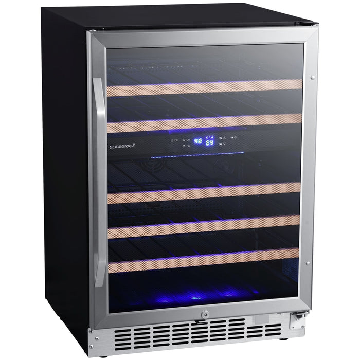 Du/Mnt Wine Cooler Black & Stainless Steel 24 Reversible