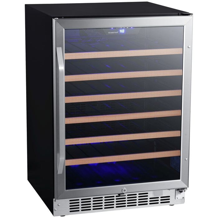 Edgestar CWR532SZ 24" Wide 53 Bottle Built-In Single Zone Wine Cooler in Stainless Steel