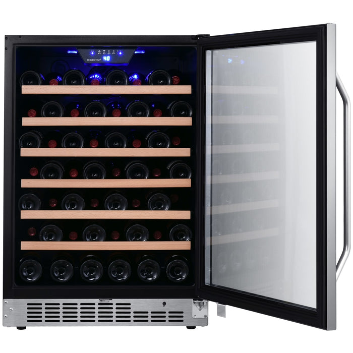 Edgestar CWR532SZ 24" Wide 53 Bottle Built-In Single Zone Wine Cooler in Stainless Steel