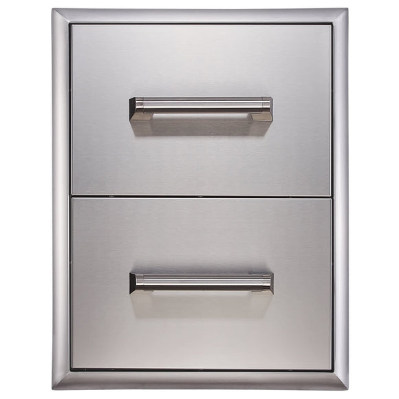 16 Stainless Steel 2 Drawer Storage Accessory