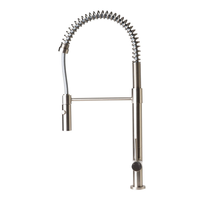 ALFI Brand ABKF3732-BN Brushed Nickel Commercial Spring Kitchen Faucet