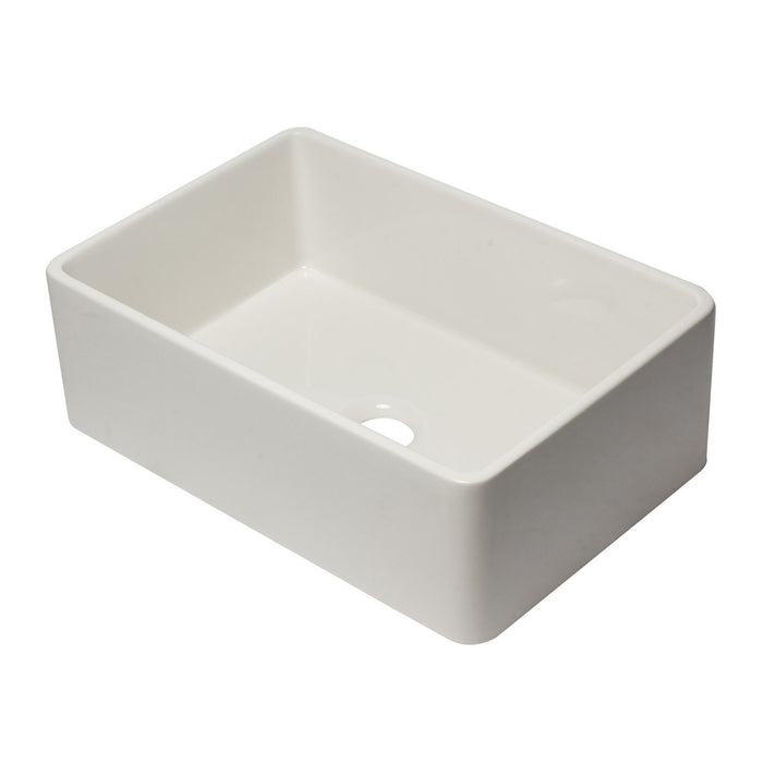 ALFI AB3020SB-B 30 inch Biscuit Reversible Single Bowl Fireclay Farmhouse Sink