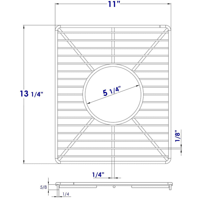 ALFI ABGR3618S Stainless Steel Kitchen Sink Grid for small side of AB3618DB. AB3618ARCH