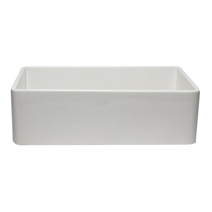 ALFI AB3320SB-W 33 inch White Reversible Single Bowl Fireclay Farmhouse Kitchen Sink
