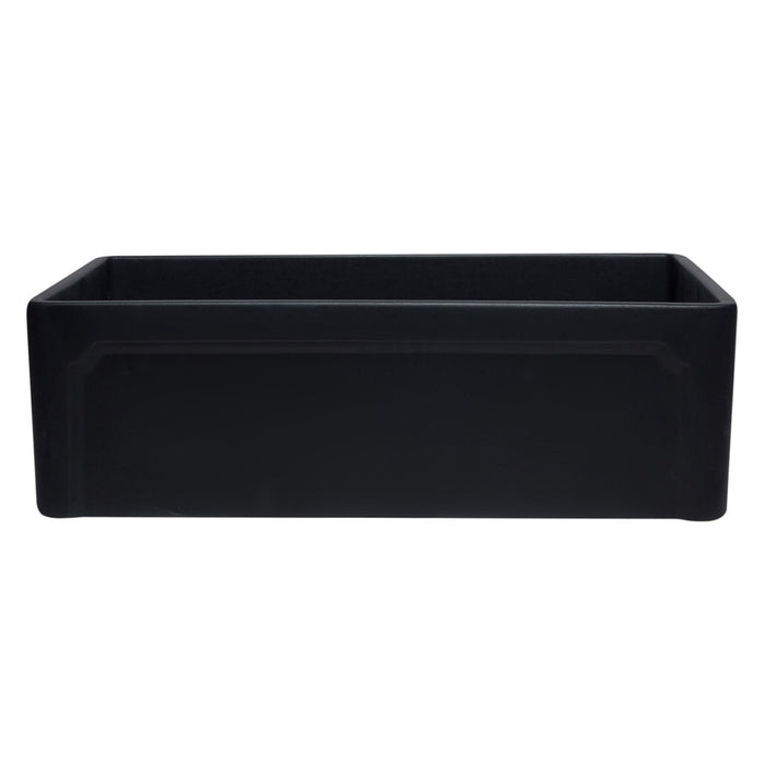 ALFI AB3320SB-BM 33 inch Black Reversible Single Bowl Fireclay Farmhouse Kitchen Sink