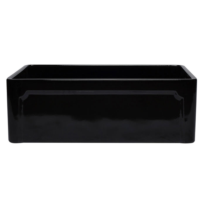 ALFI AB3020SB-BG 30 inch Black Reversible Single Bowl Fireclay Farmhouse Kitchen Sink