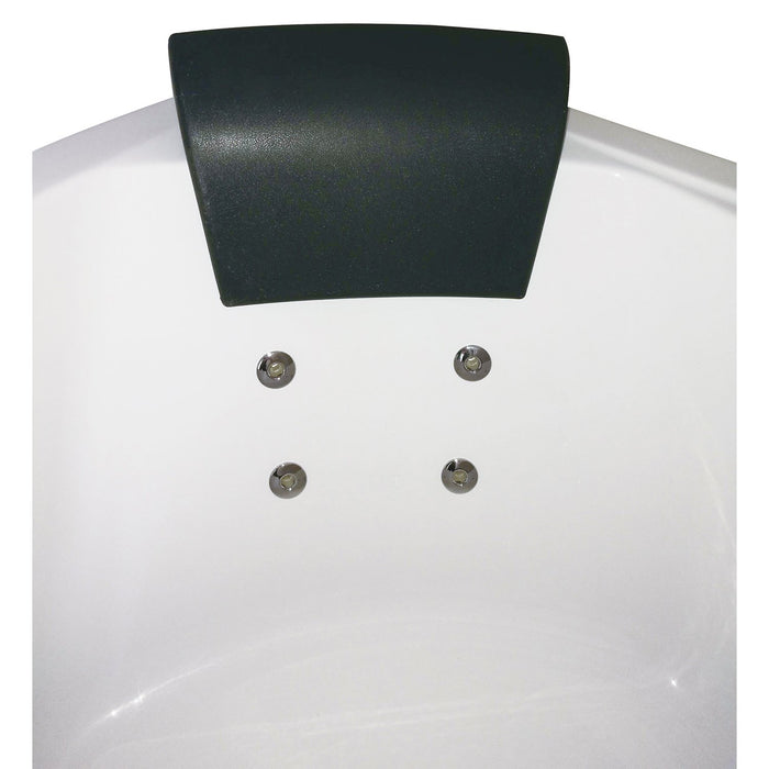 EAGO AM200 5' Modern Double Seat Corner Whirlpool Bath Tub with Fixtures