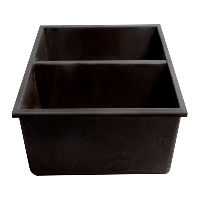 ALFI Brand AB3420UM-C Chocolate 34" Undermount 2x Bowl Granite Comp Kitchen Sink