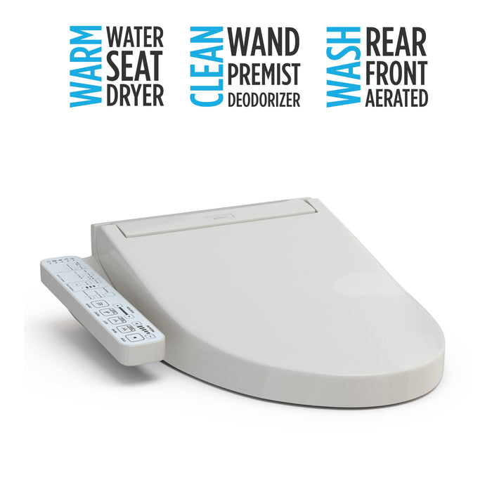 TOTO SW3074#12 Washlet C2 Bidet Toilet Seat with Premist and eWater+ Wand Cleaning, Elongated, Sedona Beige
