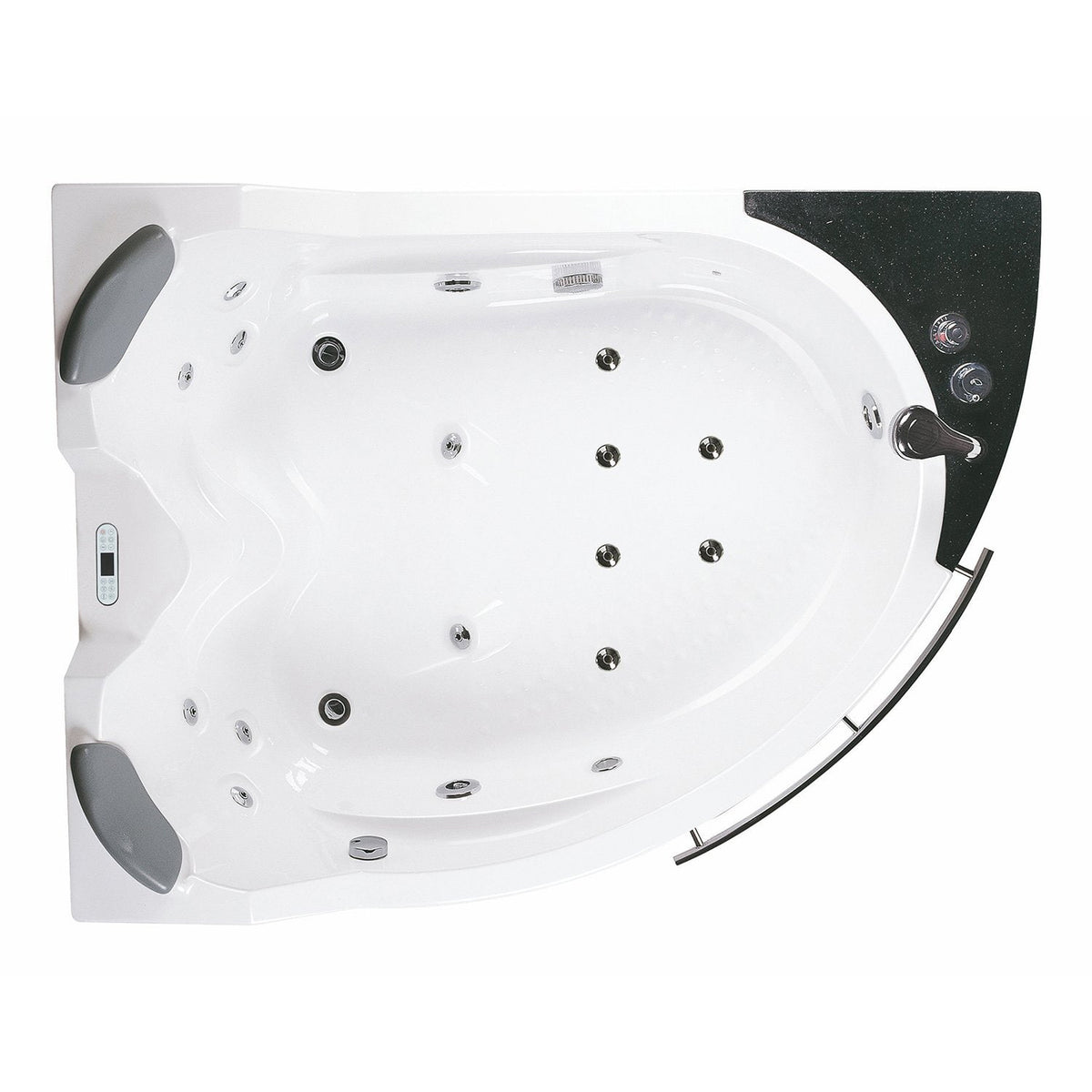 EAGO AM113ETLR 5.5 ft Right Corner Acrylic White Whirlpool Bathtub for