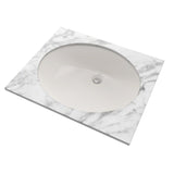 TOTO LT579G#11 Rendezvous Oval Undermount Bathroom Sink with CeFiONtect, Colonial White