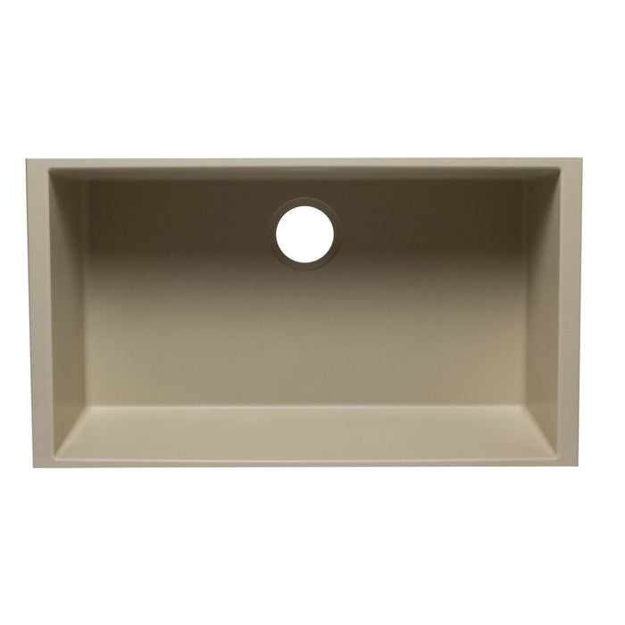 ALFI AB3322UM-B Biscuit 33" Single Bowl Undermount Granite Composite Sink