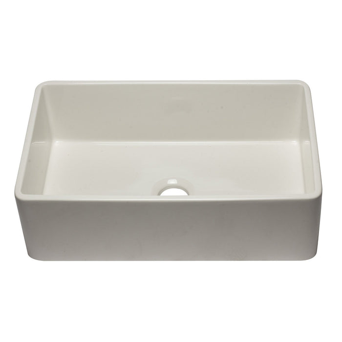 ALFI AB3320SB-B 33 inch Biscuit Reversible Single Bowl Fireclay Farmhouse Sink