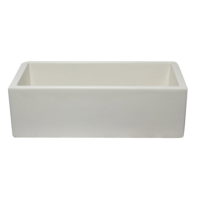 ALFI AB3318SB-B 33" Biscuit Smooth Apron Solid Thick Wall Fireclay Single Bowl Farm Sink