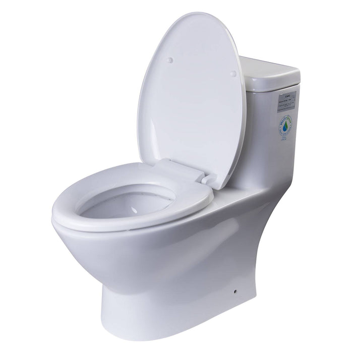 Eago TB346 Modern Dual Flush One Piece High Efficiency Low Flush Ceramic Toilet