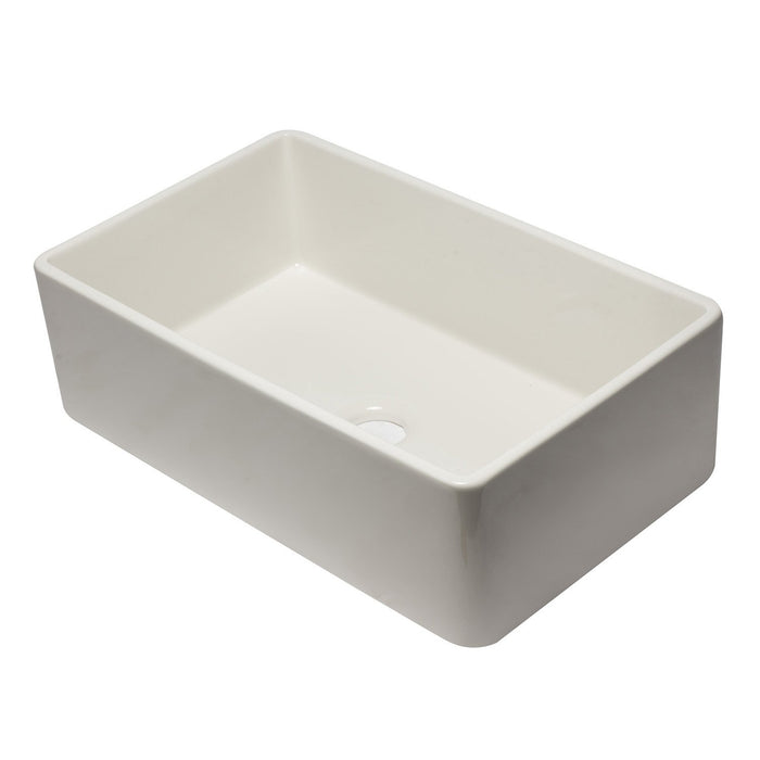 ALFI AB3320SB-B 33 inch Biscuit Reversible Single Bowl Fireclay Farmhouse Sink