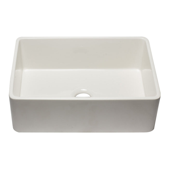 ALFI AB3020SB-B 30 inch Biscuit Reversible Single Bowl Fireclay Farmhouse Sink