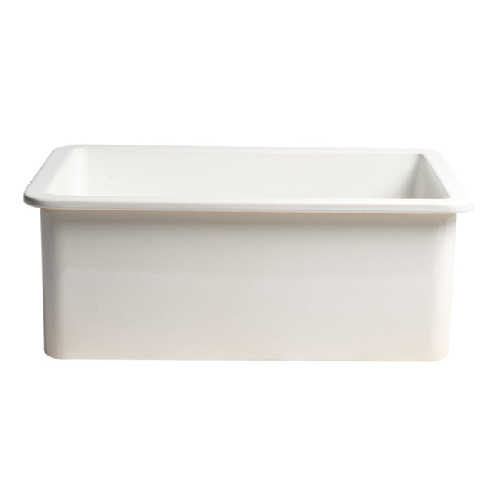 ALFI Brand ABF2718UD-W White 27" x 18" Fireclay Undermount/Drop in Fireclay Kitchen Sink